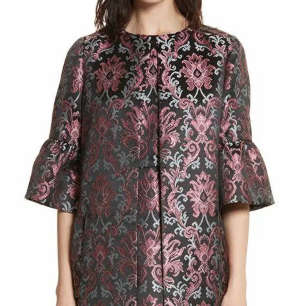 Kate Spade Tapestry Jacquard Jacket Coat Size 10 NEW with Tag